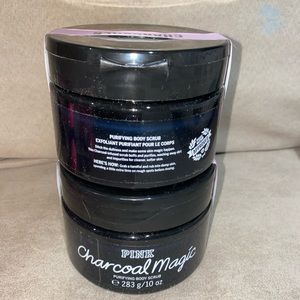 PINK charcoal body scrub